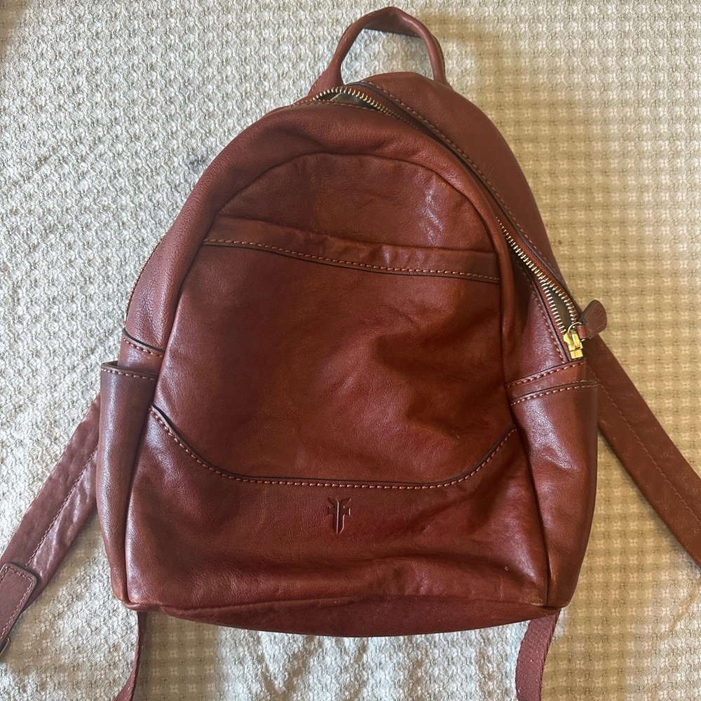 FRYE • Melissa Brown Leather Backpack